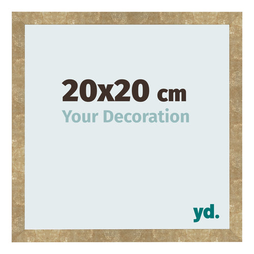 Bilderrahmen 20x20cm Gold Antik MDF Bologna Vorne Messe | Yourdecoration.at