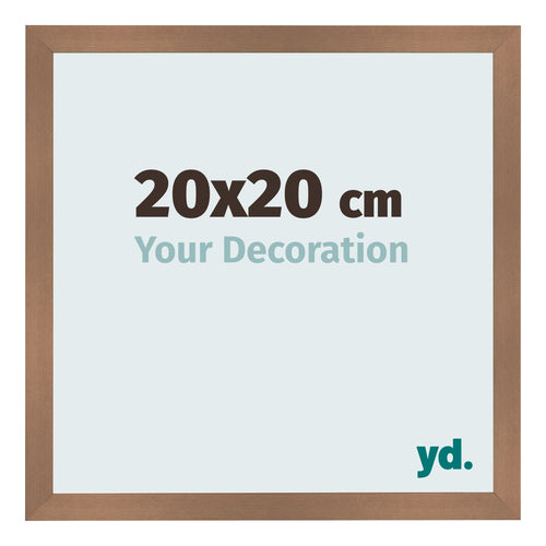 Bilderrahmen 20x20cm Kupfer Dekor MDF Bologna Vorne Messe | Yourdecoration.at