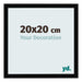 Bilderrahmen 20x20cm Schwarz Hochglanz MDF Bologna Vorne Messe | Yourdecoration.at
