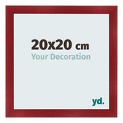 Bilderrahmen 20x20cm Weinrot Gewischt MDF Pisa Vorne Messe | Yourdecoration.at