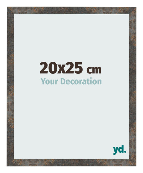 Bilderrahmen 20x25 cm Oxidiertes Metall MDF Bologna Vorne Messe | Yourdecoration.at