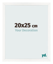 Bilderrahmen 20x25 cm Weiss Hochglanz MDF Bologna Vorne Messe | Yourdecoration.at