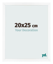Bilderrahmen 20x25 cm Weiss Matt MDF Bologna Vorne Messe | Yourdecoration.at