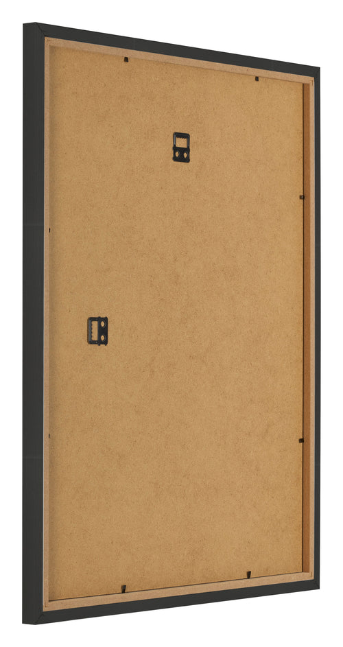 Bilderrahmen 20x25cm Schwarz Gemasert MDF Bologna Ruckseite Schrag | Yourdecoration.at