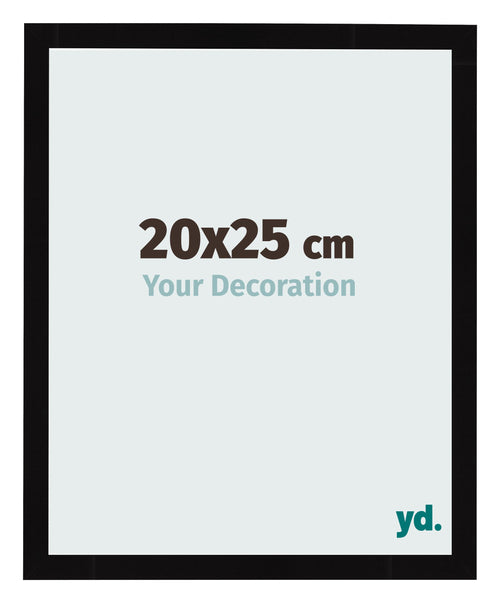 Bilderrahmen 20x25cm Schwarz Hochglanz MDF Bologna Vorne Messe | Yourdecoration.at