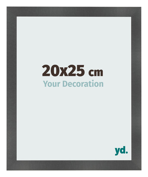 Bilderrahmen 20x25cm Schwarz Silber Poliert MDF Pisa Vorne Messe | Yourdecoration.at