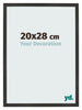 Bilderrahmen 20x28 cm Schwarz Matt MDF Bologna Vorne Messe | Yourdecoration.at