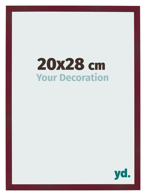 Bilderrahmen 20x28 cm Weinrot Gewischt MDF Bologna Vorne Messe | Yourdecoration.at