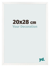 Bilderrahmen 20x28 cm Weiss Hochglanz MDF Bologna Vorne Messe | Yourdecoration.at
