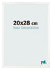 Bilderrahmen 20x28 cm Weiss Hochglanz MDF Bologna Vorne Messe | Yourdecoration.at