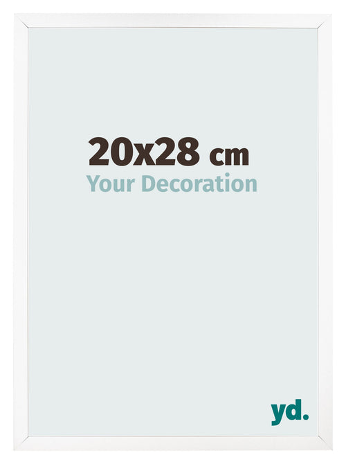 Bilderrahmen 20x28 cm Weiss Matt MDF Bologna Vorne Messe | Yourdecoration.at