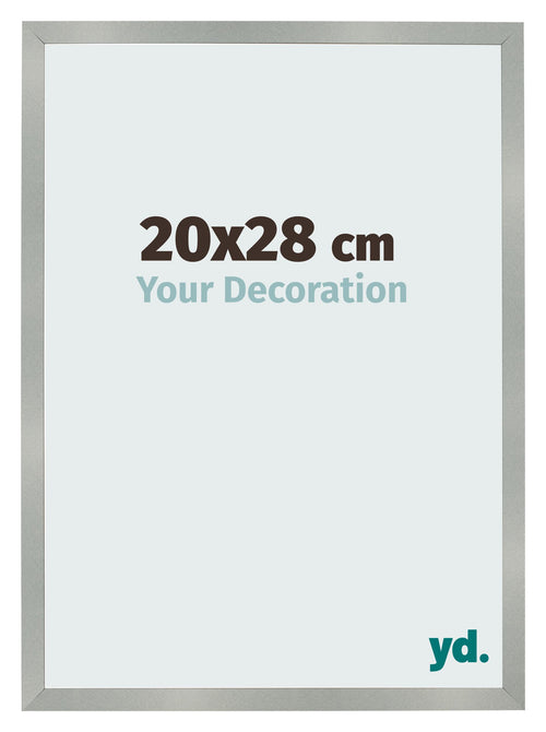 Bilderrahmen 20x28cm Aluminium Gebürstet MDF Bologna Vorne Messe | Yourdecoration.at