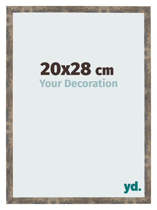 Bilderrahmen 20x28cm Blau Gold Meliert MDF Bologna Vorne Messe | Yourdecoration.at