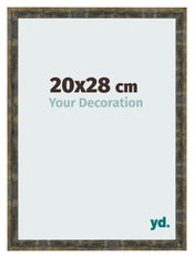 Bilderrahmen 20x28cm Blau Gold Meliert MDF Pisa Vorne Messe | Yourdecoration.at