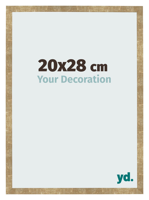 Bilderrahmen 20x28cm Gold Antik MDF Bologna Vorne Messe | Yourdecoration.at