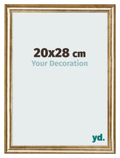 Bilderrahmen 20x28cm Gold Antik MDF Lazio Vorne Messe | Yourdecoration.at