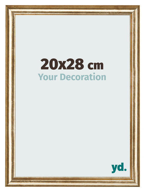 Bilderrahmen 20x28cm Gold Antik MDF Lazio Vorne Messe | Yourdecoration.at