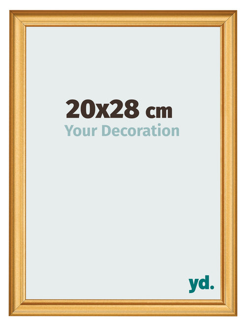 Bilderrahmen 20x28cm Gold Matt MDF Lazio Vorne Messe | Yourdecoration.at
