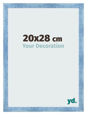 Bilderrahmen 20x28cm Hellblau Gewischt MDF Pisa Vorne Messe | Yourdecoration.at