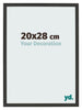 Bilderrahmen 20x28cm Schwarz Gemasert MDF Bologna Vorne Messe | Yourdecoration.at