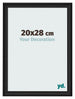 Bilderrahmen 20x28cm Schwarz Gemasert MDF Lazio Vorne Messe | Yourdecoration.at