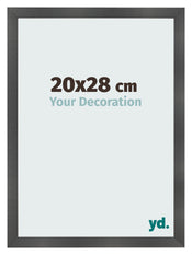 Bilderrahmen 20x28cm Schwarz Silber Poliert MDF Pisa Vorne Messe | Yourdecoration.at