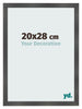 Bilderrahmen 20x28cm Schwarz Silber Poliert MDF Pisa Vorne Messe | Yourdecoration.at