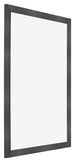 Bilderrahmen 20x28cm Schwarz Silber Poliert MDF Pisa Vorne Schrag | Yourdecoration.at