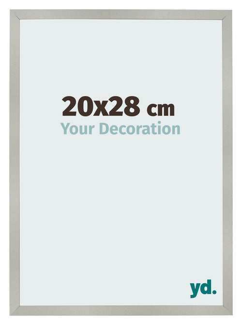 Bilderrahmen 20x28cm Silber Matt MDF Bologna Vorne Messe | Yourdecoration.at