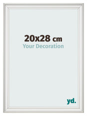 Bilderrahmen 20x28cm Weiss Gewischt MDF Lazio Vorne Messe | Yourdecoration.at