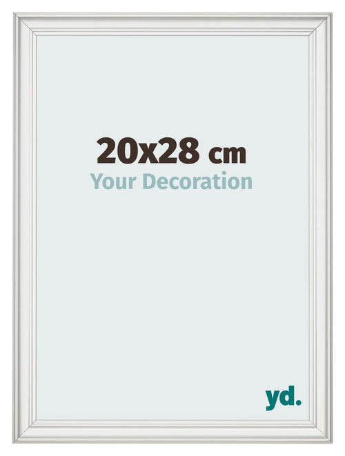 Bilderrahmen 20x28cm Weiss Gewischt MDF Lazio Vorne Messe | Yourdecoration.at