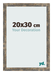 Bilderrahmen 20x30cm Blau Gold Meliert MDF Bologna Vorne Messe | Yourdecoration.at