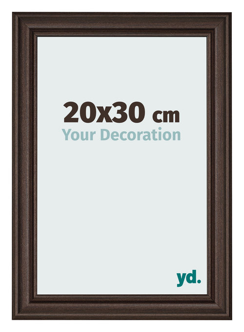 Bilderrahmen 20x30cm Eiche Dunkel MDF Lazio Vorne Messe | Yourdecoration.at