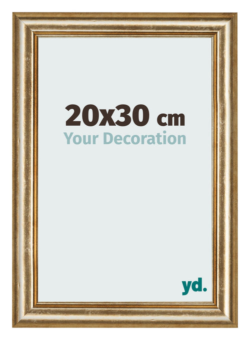 Bilderrahmen 20x30cm Gold Antik MDF Lazio Vorne Messe | Yourdecoration.at