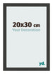 Bilderrahmen 20x30cm Schwarz Gemasert MDF Bologna Vorne Messe | Yourdecoration.at
