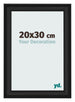 Bilderrahmen 20x30cm Schwarz Gemasert MDF Lazio Vorne Messe | Yourdecoration.at