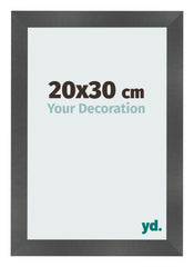 Bilderrahmen 20x30cm Schwarz Silber Poliert MDF Pisa Vorne Messe | Yourdecoration.at
