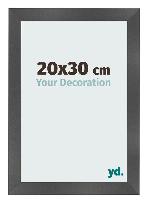 Bilderrahmen 20x30cm Schwarz Silber Poliert MDF Pisa Vorne Messe | Yourdecoration.at