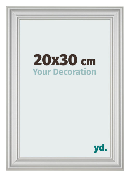 Bilderrahmen 20x30cm Silber Matt MDF Lazio Vorne Messe | Yourdecoration.at