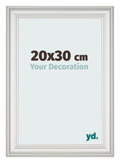 Bilderrahmen 20x30cm Weiss Gewischt MDF Lazio Vorne Messe | Yourdecoration.at