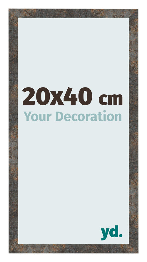 Bilderrahmen 20x40 cm Oxidiertes Metall MDF Bologna Vorne Messe | Yourdecoration.at