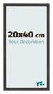 Bilderrahmen 20x40 cm Schwarz Matt MDF Bologna Vorne Messe | Yourdecoration.at