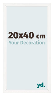 Bilderrahmen 20x40 cm Weiss Hochglanz MDF Bologna Vorne Messe | Yourdecoration.at