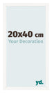 Bilderrahmen 20x40 cm Weiss Hochglanz MDF Bologna Vorne Messe | Yourdecoration.at