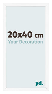Bilderrahmen 20x40 cm Weiss Matt MDF Bologna Vorne Messe | Yourdecoration.at