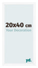 Bilderrahmen 20x40 cm Weiss Matt MDF Bologna Vorne Messe | Yourdecoration.at