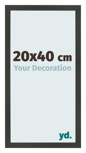 Bilderrahmen 20x40cm Antrazit MDF Bologna Vorne Messe | Yourdecoration.at