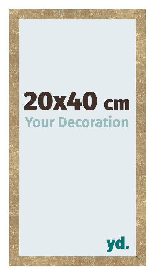 Bilderrahmen 20x40cm Gold Antik MDF Bologna Vorne Messe | Yourdecoration.at