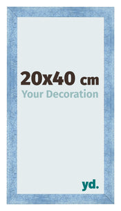 Bilderrahmen 20x40cm Hellblau Gewischt MDF Pisa Vorne Messe | Yourdecoration.at