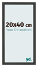 Bilderrahmen 20x40cm Schwarz Gemasert MDF Bologna Vorne Messe | Yourdecoration.at